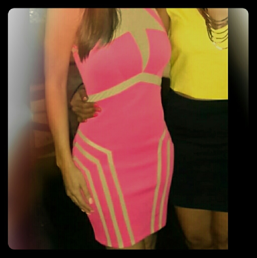 FOREVER 21 Size M Dress, Pink And Beige